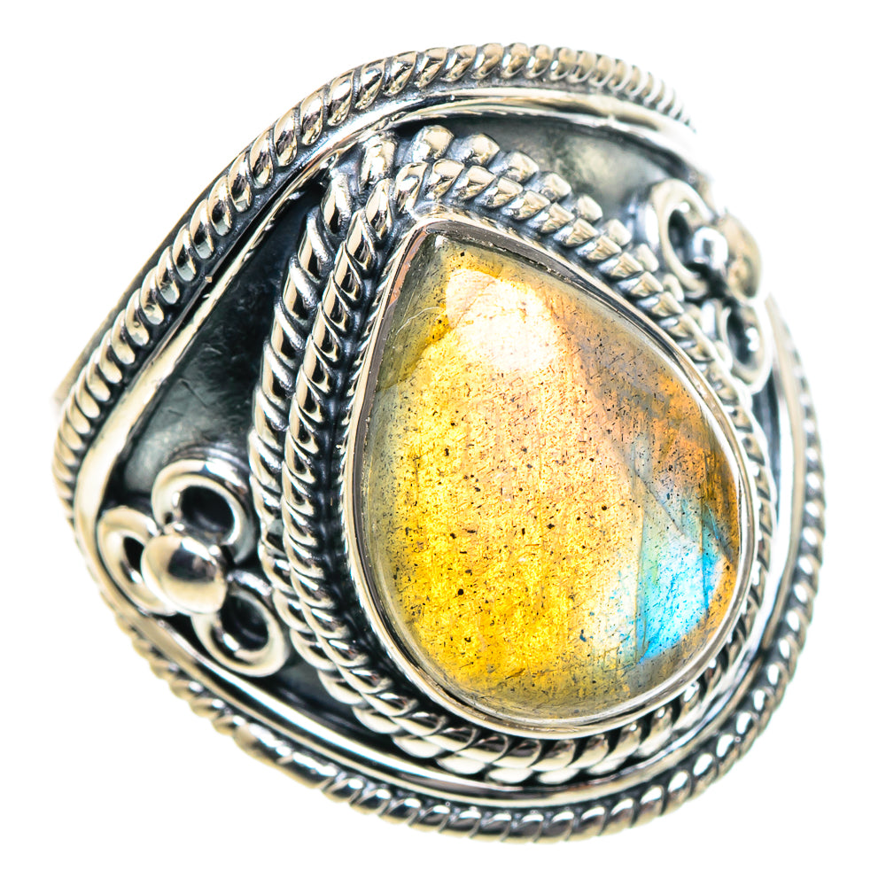 Labradorite Rings handcrafted by Ana Silver Co - RING94972 - Photo 2