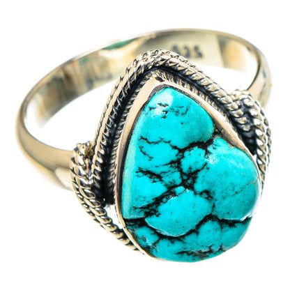 Tibetan Turquoise Rings handcrafted by Ana Silver Co - RING94987