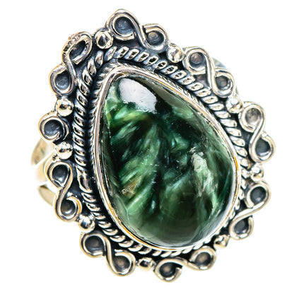 Seraphinite Rings handcrafted by Ana Silver Co - RING95001 - Photo 2