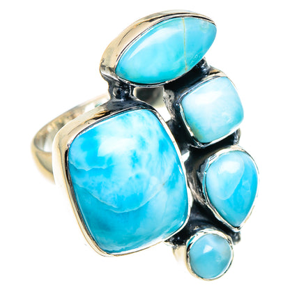 Larimar Rings handcrafted by Ana Silver Co - RING95010
