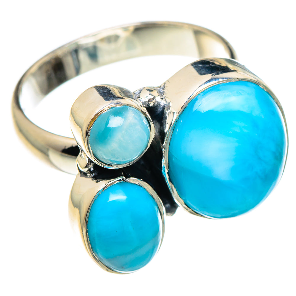 Larimar Rings handcrafted by Ana Silver Co - RING95011