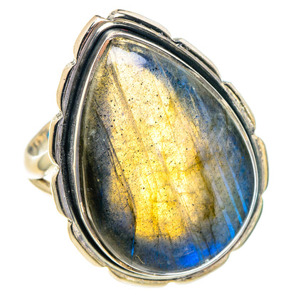 Labradorite Rings handcrafted by Ana Silver Co - RING95026