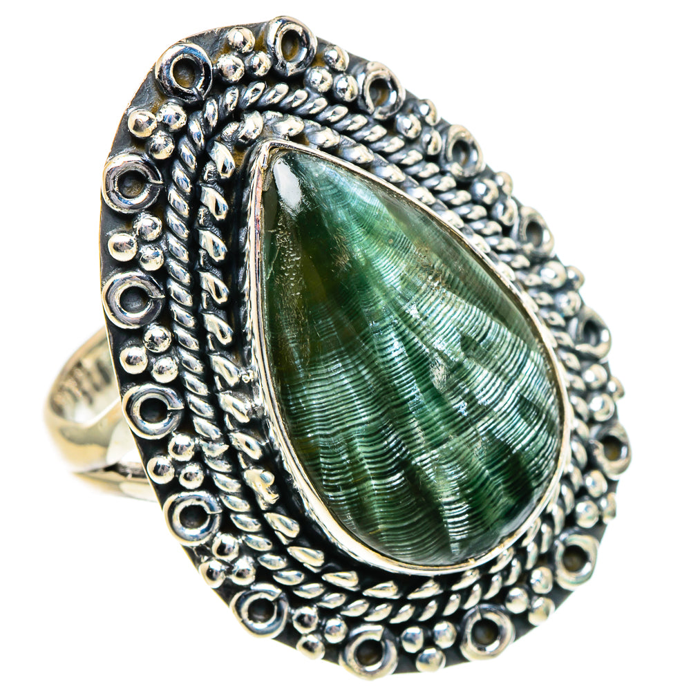 Seraphinite Rings handcrafted by Ana Silver Co - RING95033