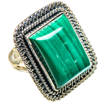 Malachite Rings handcrafted by Ana Silver Co - RING95037