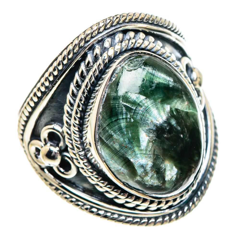 Seraphinite Rings handcrafted by Ana Silver Co - RING95038