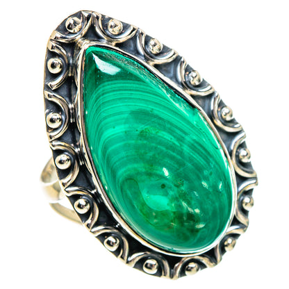 Malachite Rings handcrafted by Ana Silver Co - RING95040