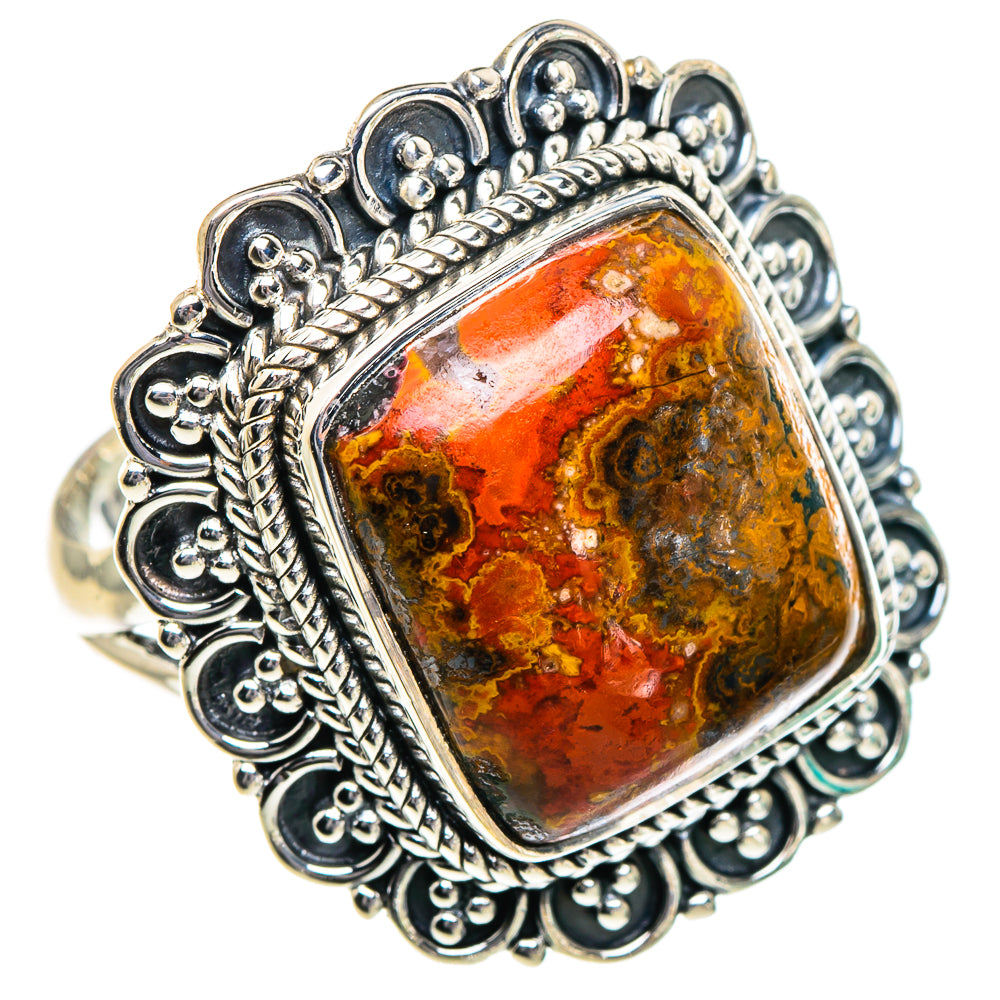 Morocco Agate Rings handcrafted by Ana Silver Co - RING95045 - Photo 2