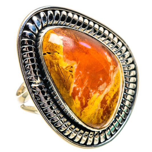 Mexican Fire Opal Rings handcrafted by Ana Silver Co - RING95047