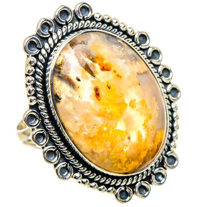 Plume Agate Rings handcrafted by Ana Silver Co - RING95049
