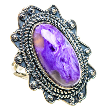 Charoite Rings handcrafted by Ana Silver Co - RING95058