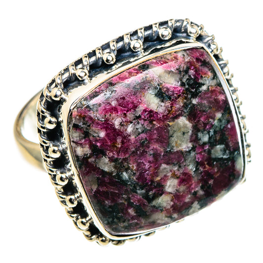 Russian Eudialyte Rings handcrafted by Ana Silver Co - RING95059