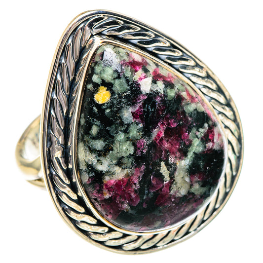 Russian Eudialyte Rings handcrafted by Ana Silver Co - RING95060