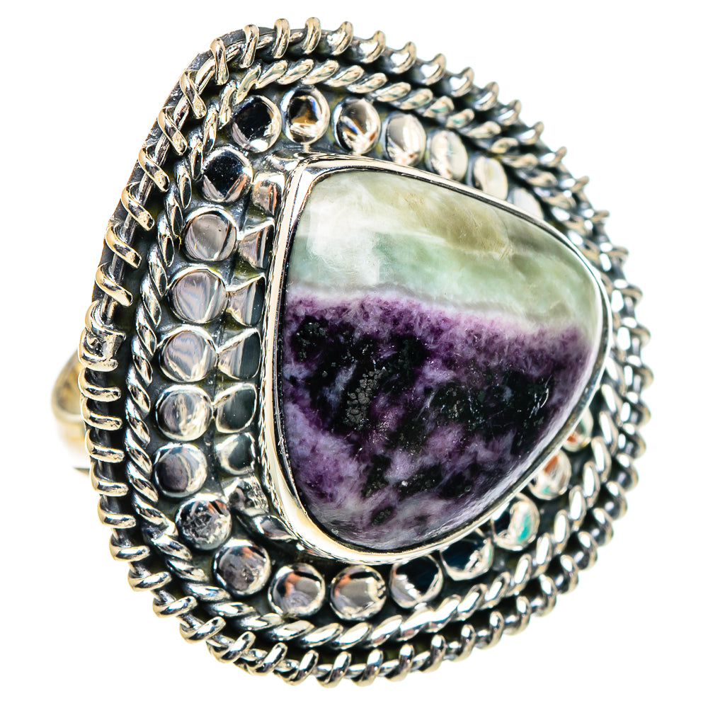 Chevron Amethyst Rings handcrafted by Ana Silver Co - RING95065