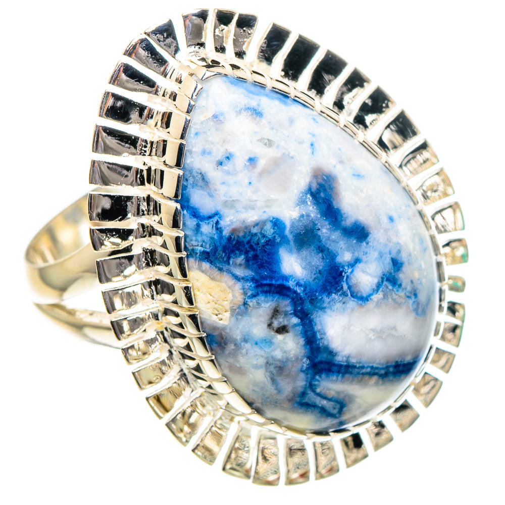 Blue Scheelite Rings handcrafted by Ana Silver Co - RING95078