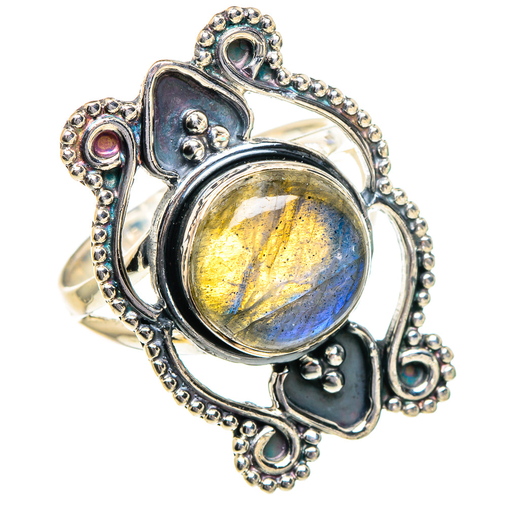 Labradorite Rings handcrafted by Ana Silver Co - RING95080