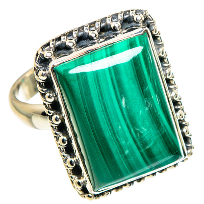 Malachite Rings handcrafted by Ana Silver Co - RING95083