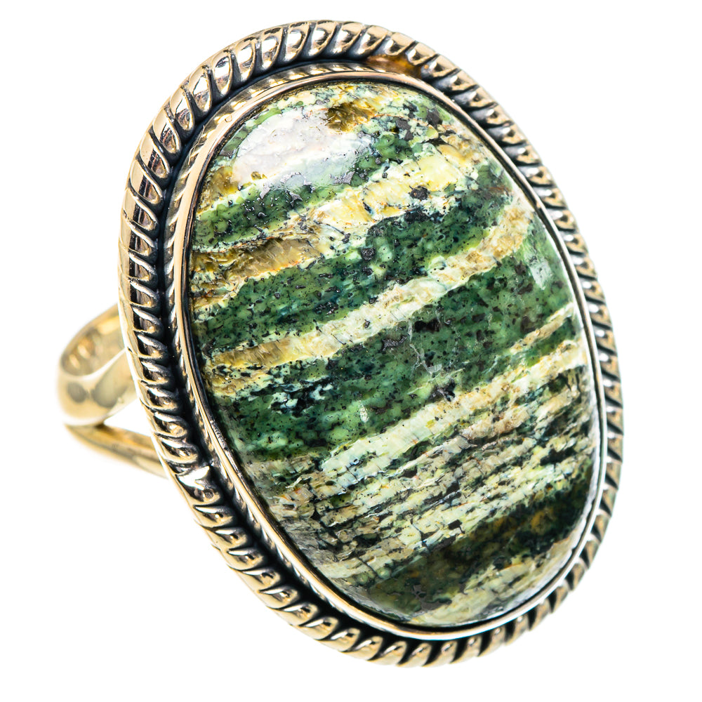 Lizard Jasper Rings handcrafted by Ana Silver Co - RING95086 - Photo 2