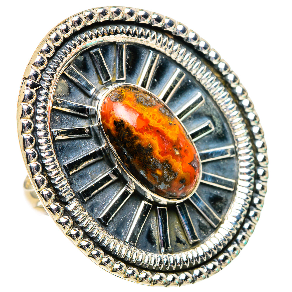 Morocco Agate Rings handcrafted by Ana Silver Co - RING95089 - Photo 2