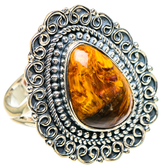 Golden Pietersite Rings handcrafted by Ana Silver Co - RING95091