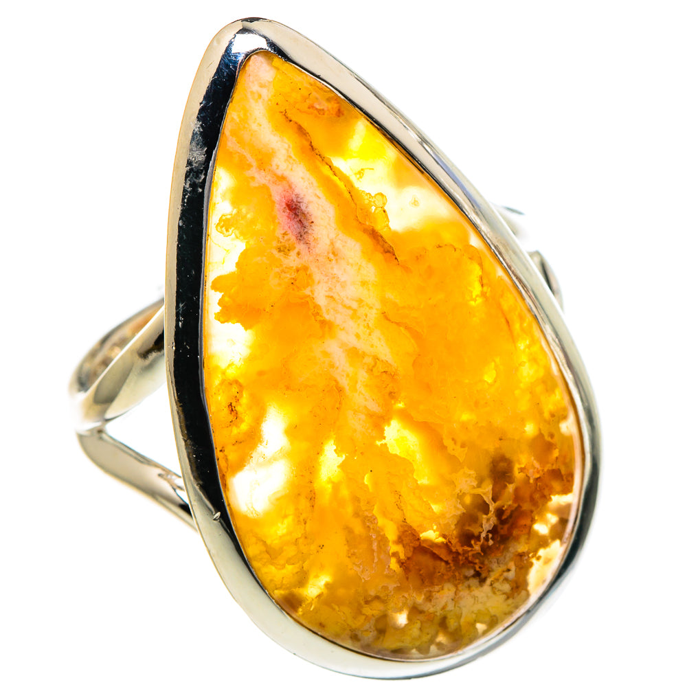 Plume Agate Rings handcrafted by Ana Silver Co - RING95097