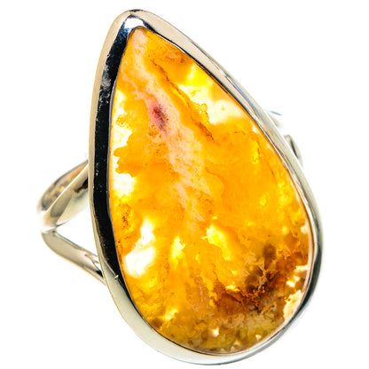 Plume Agate Rings handcrafted by Ana Silver Co - RING95097