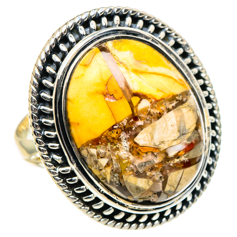 Brecciated Mookaite Rings handcrafted by Ana Silver Co - RING95098 - Photo 2