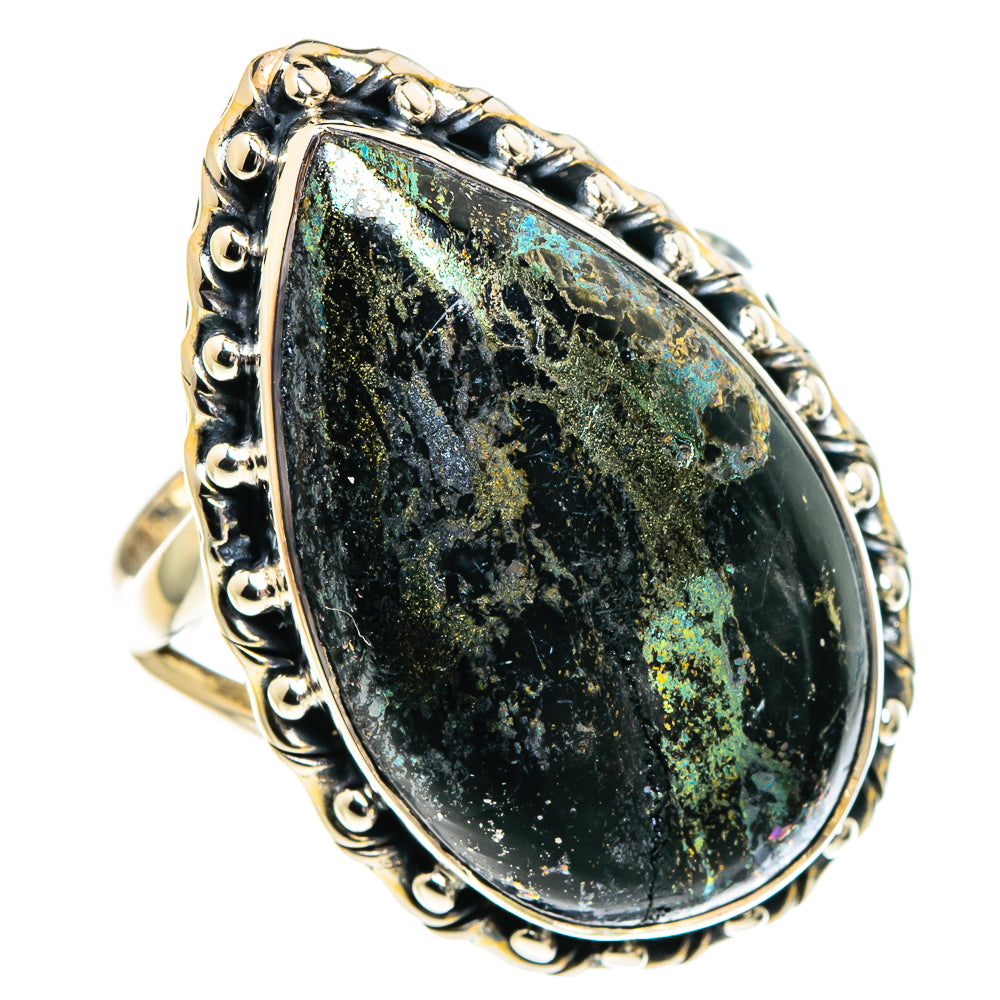 Tibetan Turquoise Rings handcrafted by Ana Silver Co - RING95107