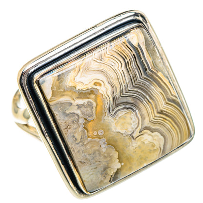 Laguna Lace Agate Rings handcrafted by Ana Silver Co - RING95111