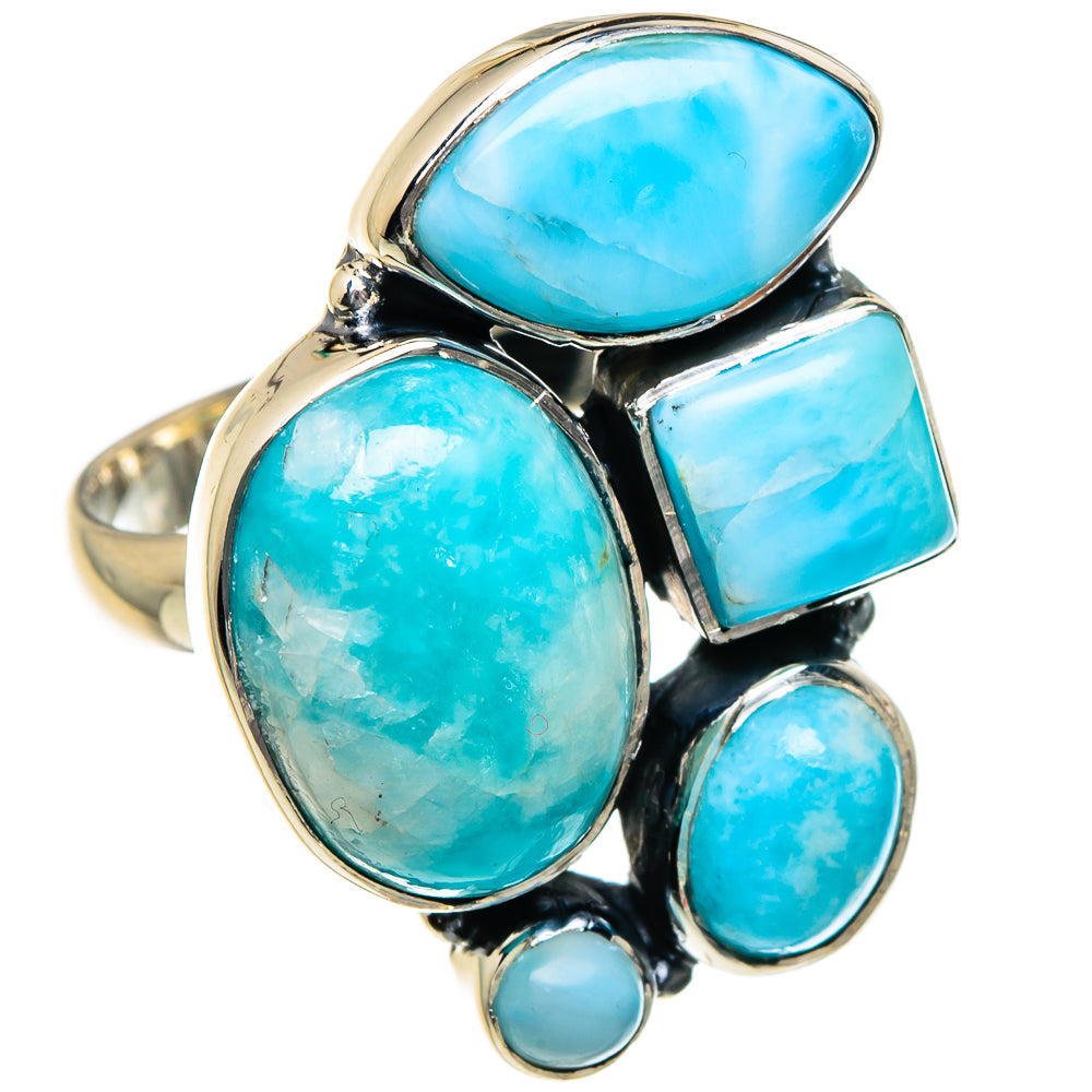 Larimar Rings handcrafted by Ana Silver Co - RING95121