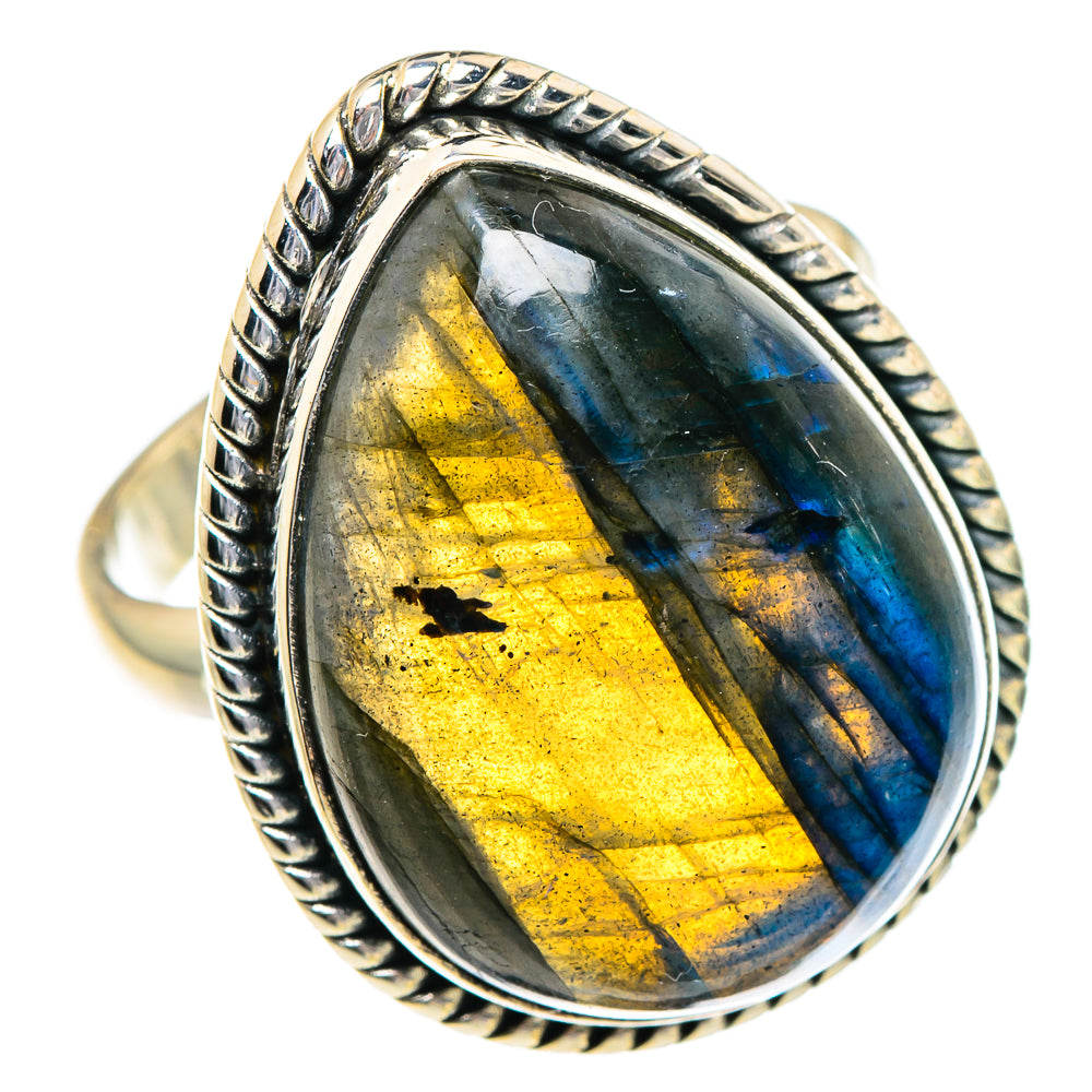 Labradorite Rings handcrafted by Ana Silver Co - RING95124