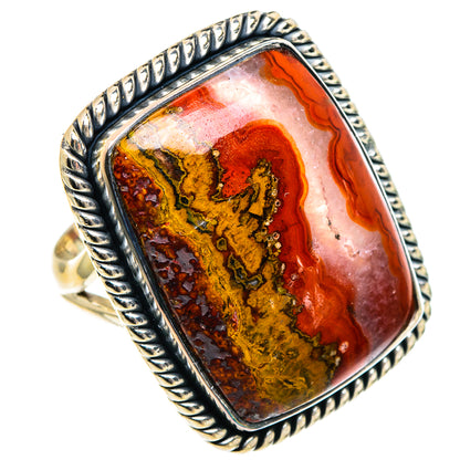 Morocco Agate Rings handcrafted by Ana Silver Co - RING95141
