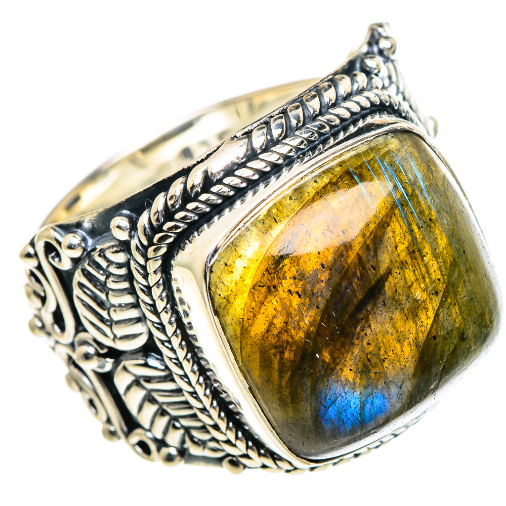 Labradorite Rings handcrafted by Ana Silver Co - RING95162