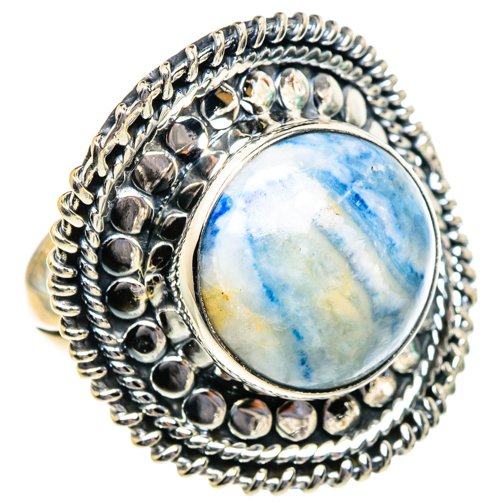 Blue Scheelite Rings handcrafted by Ana Silver Co - RING95165
