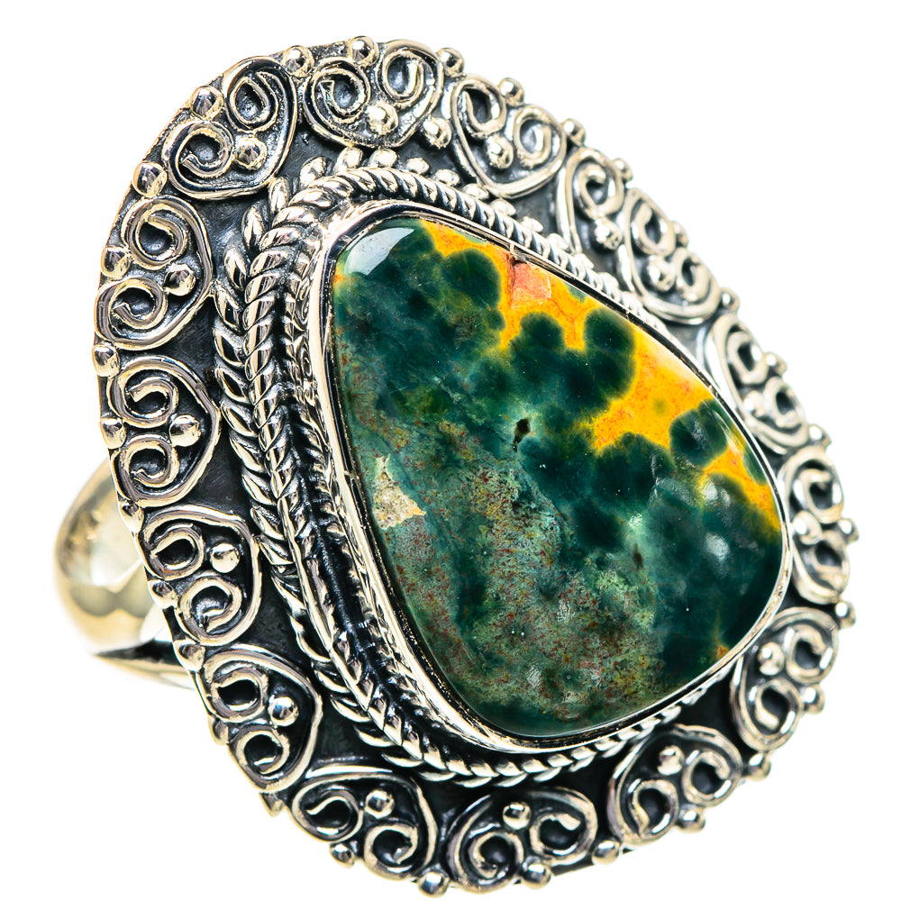 Ocean Jasper Rings handcrafted by Ana Silver Co - RING95177 - Photo 2