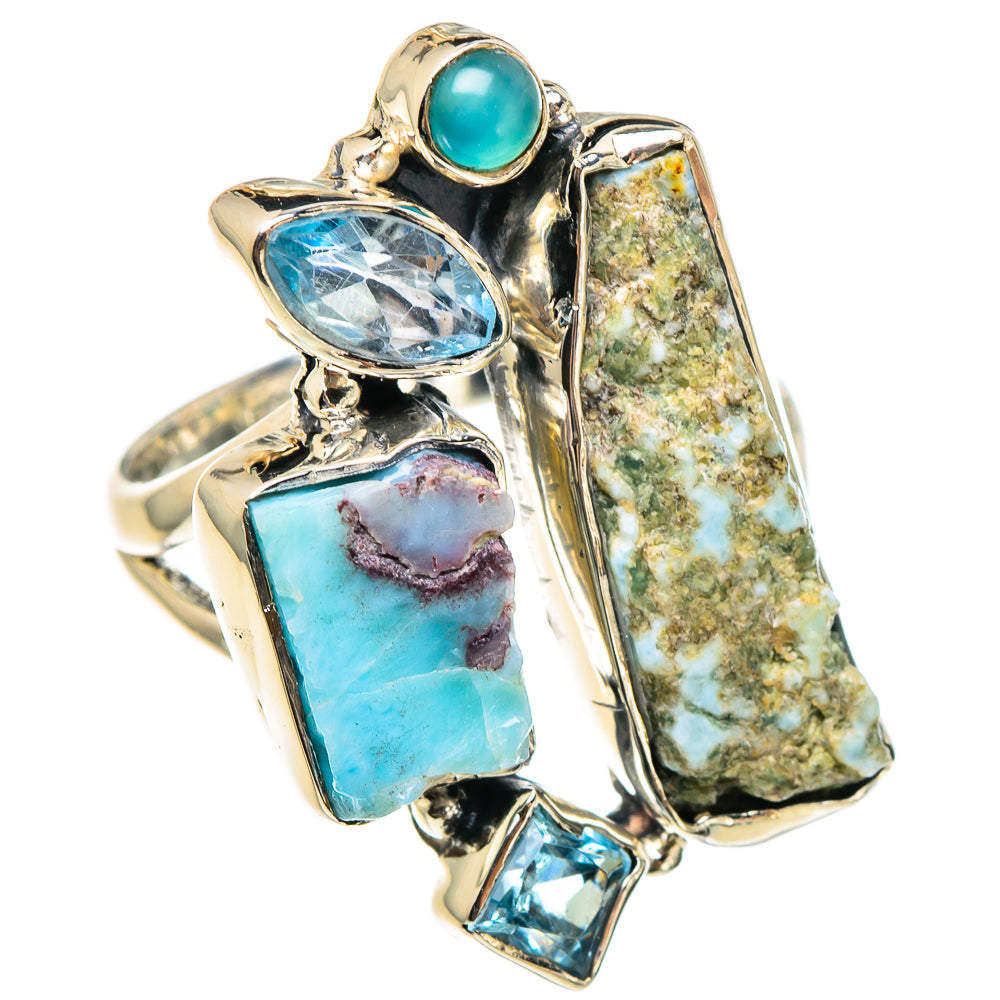 Larimar Rings handcrafted by Ana Silver Co - RING95187