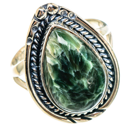 Seraphinite Rings handcrafted by Ana Silver Co - RING95188