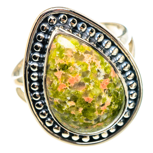 Unakite Rings handcrafted by Ana Silver Co - RING95190