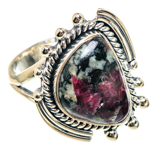 Russian Eudialyte Rings handcrafted by Ana Silver Co - RING95199