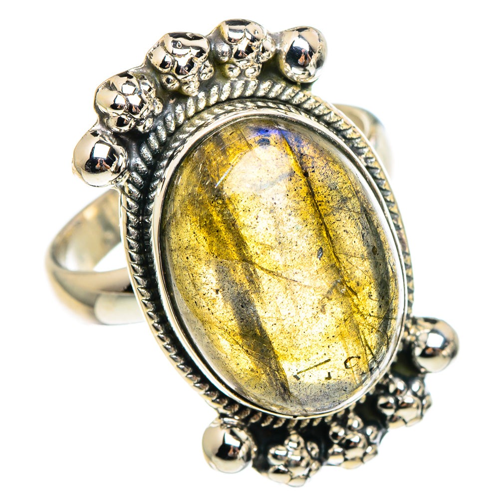 Labradorite Rings handcrafted by Ana Silver Co - RING95216