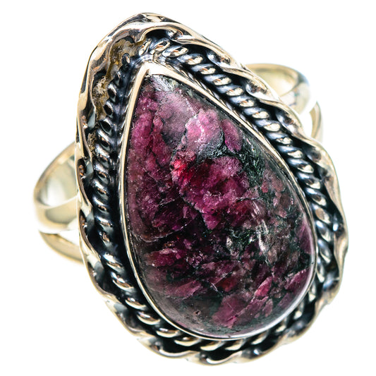 Russian Eudialyte Rings handcrafted by Ana Silver Co - RING95227