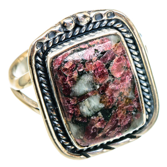 Russian Eudialyte Rings handcrafted by Ana Silver Co - RING95228