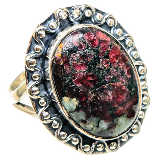 Russian Eudialyte Rings handcrafted by Ana Silver Co - RING95249 - Photo 2