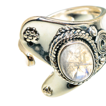 Rainbow Moonstone Rings handcrafted by Ana Silver Co - RING95253