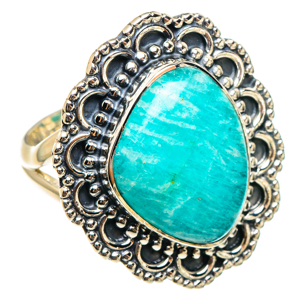Amazonite Rings handcrafted by Ana Silver Co - RING95259 - Photo 2