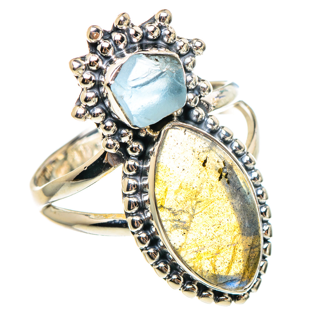 Labradorite Rings handcrafted by Ana Silver Co - RING95274