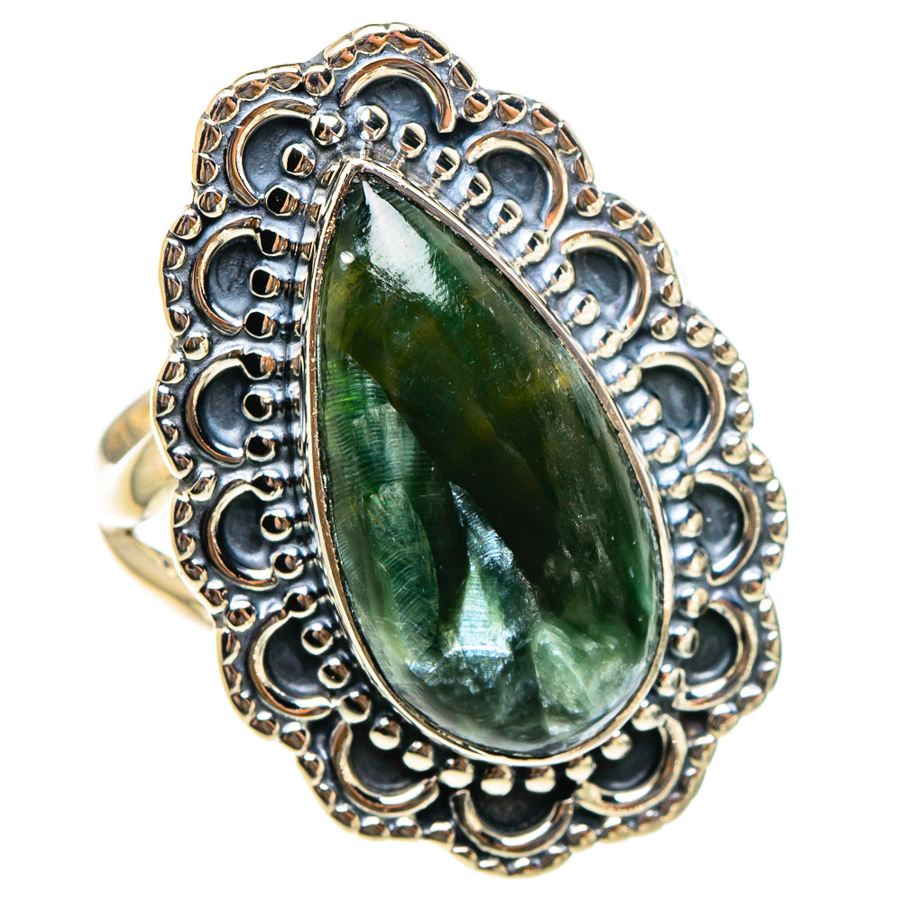 Seraphinite Rings handcrafted by Ana Silver Co - RING95276 - Photo 2