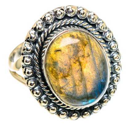 Labradorite Rings handcrafted by Ana Silver Co - RING95284