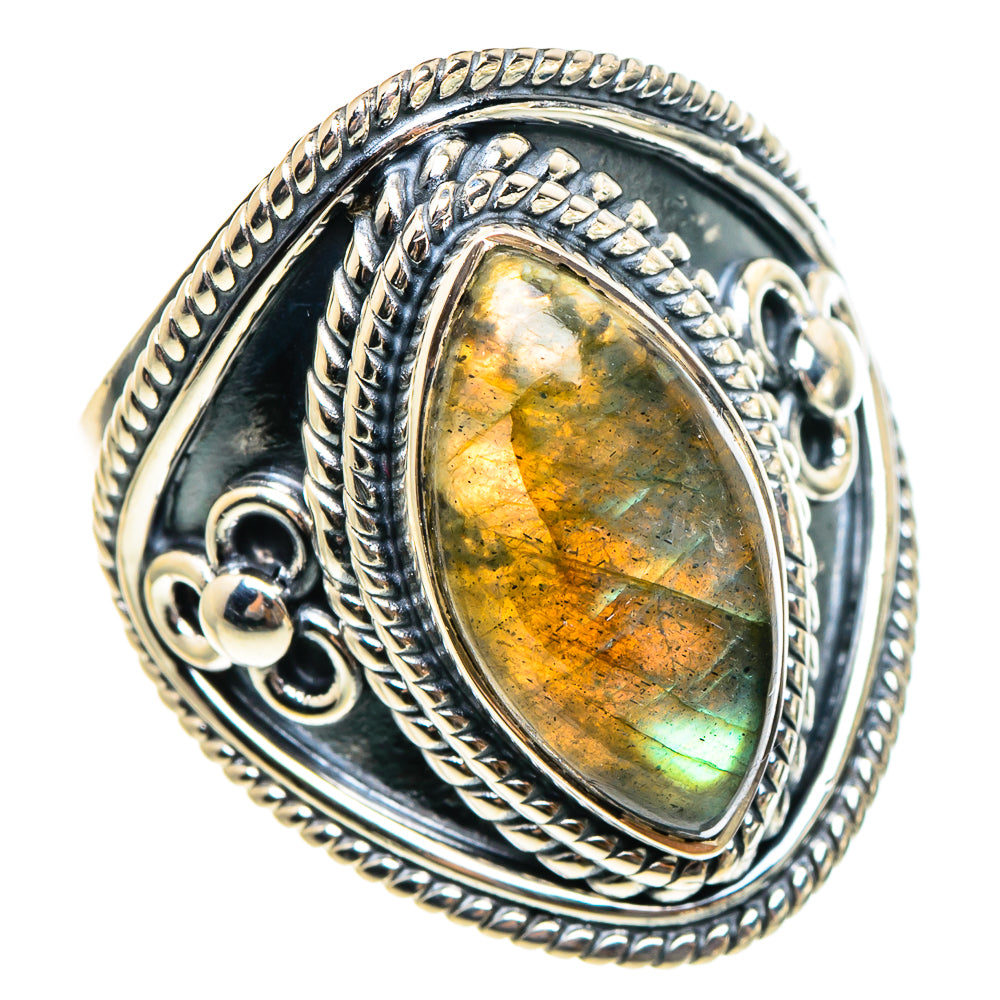Labradorite Rings handcrafted by Ana Silver Co - RING95295