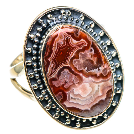 Crazy Lace Agate Rings handcrafted by Ana Silver Co - RING95296