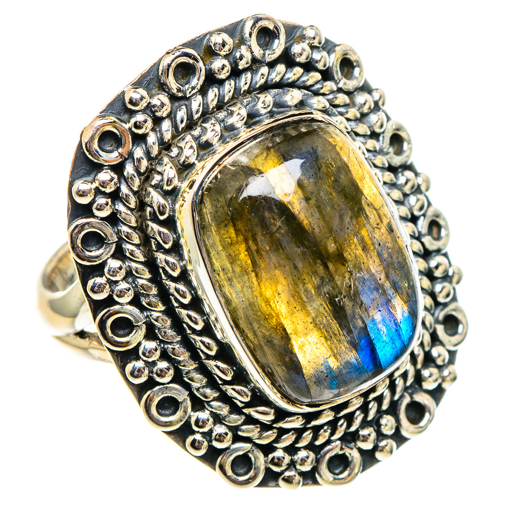 Labradorite Rings handcrafted by Ana Silver Co - RING95301